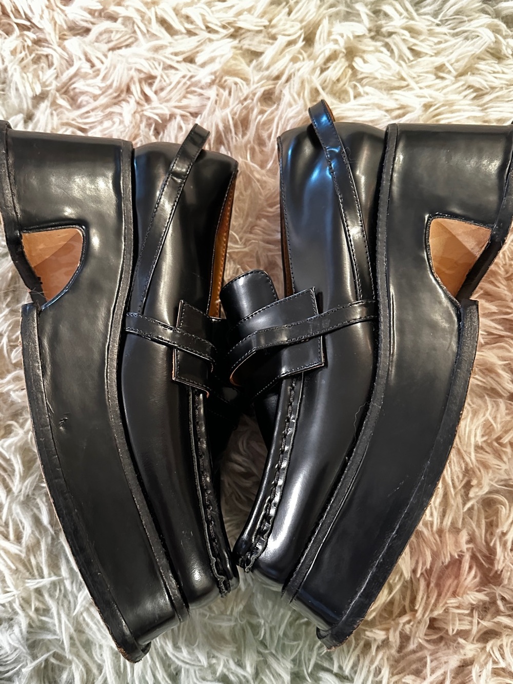Shushu/Tong Black Platform Loafers Size 37 - Picture 8 of 11